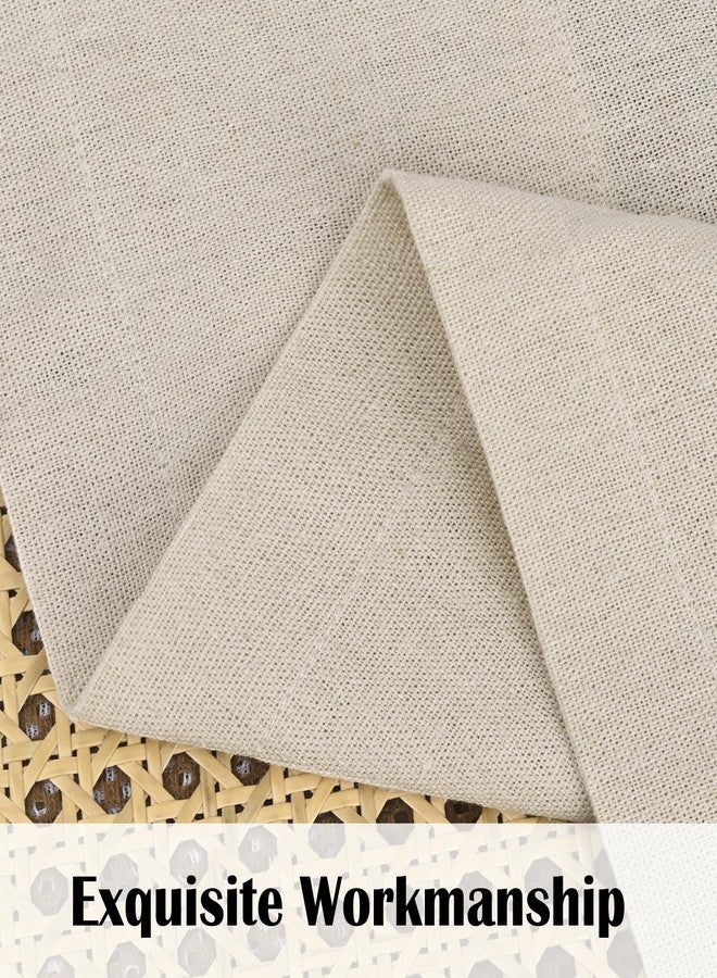 FRAMICS Farmhouse Valance Curtains, Boho Cotton Linen Kitchen Valance, Rustic Button Window Valances for Kitchen Bathroom Bedroom, Country Rod Pocket Valances for Windows, Linen Color, 52 x 18 Inch - Image 5